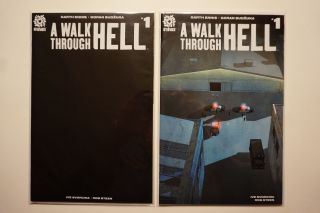 2x Garth Ennis A Walk Through Hell 1 Comic Variant Cover A & B (black)