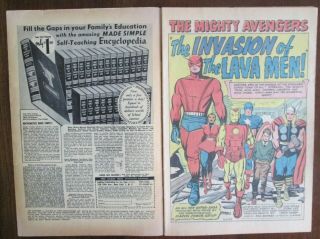 Avengers 5 (1964) Invasion of the Lava Men.  Kirby artwork. 2