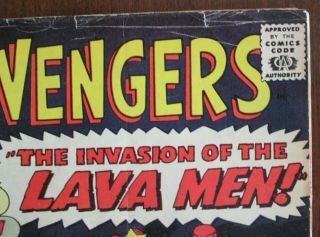 Avengers 5 (1964) Invasion of the Lava Men.  Kirby artwork. 7
