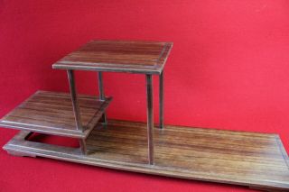 Antique Japanese Wood Stand Display Shelf