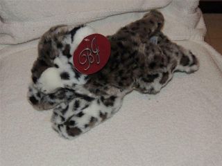 Plush Snow Leopard With Tag Stuffed Animal B J Toys 12 "