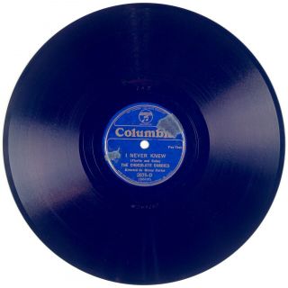 Chocolate Dandies,  Chick Webb: Rare Columbia 2875 - D Blue Wax Hot Jazz 78 E - Hear