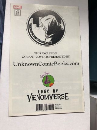 Edge of Venomverse 1 Greg Horn Virgin Variant Unknown Comics Black Colored 7