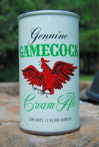 Gamecock Cream Ale Pull Tab Beer Can Tough Label