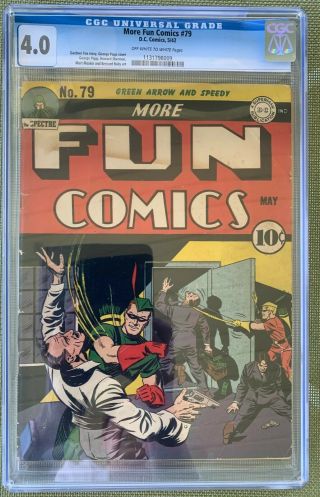 More Fun 79 (1942) Cgc 4.  0 - - O/w To White Pages; Green Arrow,  Spectre,  Aquaman