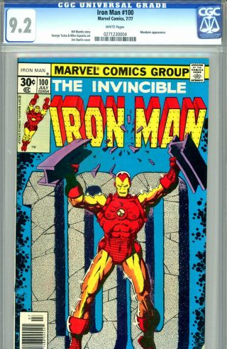 Iron Man 100 Cgc Graded 9.  2 - Fourth Highest Graded - White Pages
