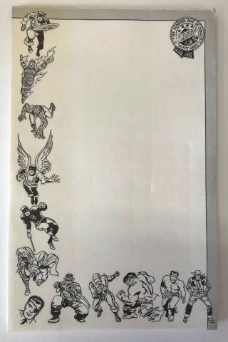 Marvel Comics Mmms 1965 Stationery Paper Pad Jack Kirby Nm - Fan Club 47 Sheets