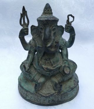 Bronze Statue Of Hindu God Ganesh/ Ganesha