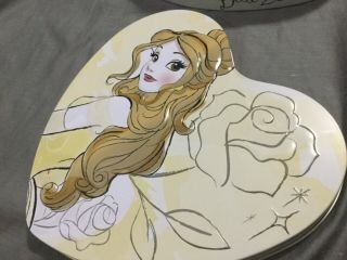 Disney Princess Heart Shaped Tin | BELLE | Beauty And The Beast | Yellow Modern 3