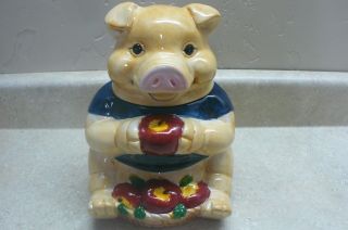 Pig Apple Cookie Jar C127