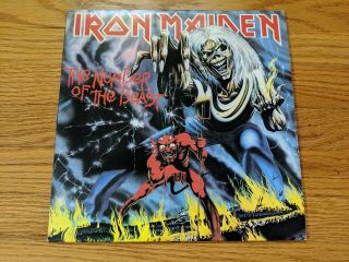 Iron Maiden The Number Of The Beast 1982 Harvest St - 12202 Inner P/vg