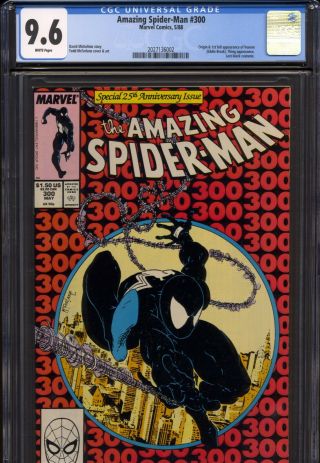 Spiderman 300 (1988) 1st Full Venom App.  Todd Mcfarlane Cgc 9.  6