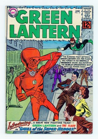 Green Lantern (1st Series Dc) 13 1962 Vg - 3.  5
