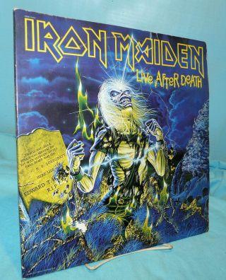 Iron Maiden Live After Death Vinyl Lp Capitol Records 1985 Sabb 12441,  Brochure
