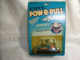 Vintage Ertl Pow - R - Pull Richard Petty 43 Grand National Stock Car 1/64 Scale
