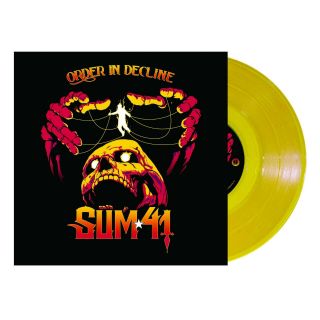 Sum 41 Order In Decline Signed Autographed Yellow Vinyl Lp