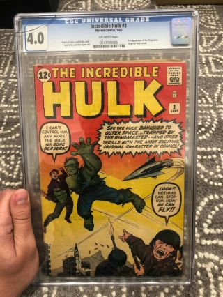 Incredible Hulk 3,  Cgc 4.  0,  Off - White Pages,  1st App Of The Ringmaster