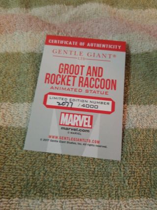 Gentle Giant Marvel Animated Guardians of the Galaxy Groot and Rocket Statue 2