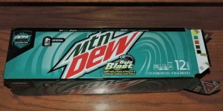 Nm 2019 Usa Mtn Dew Taco Bell Baja Blast Empty 12 - Pack Soda Can Carton/case
