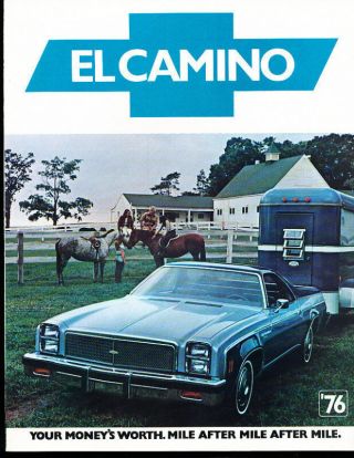 1976 Chevrolet El Camino Deluxe Sales Brochure Ss