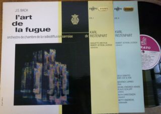 Ristenpart - G - F Hendel / Bach Art Of Fugue / Erato Ste 2 Lp