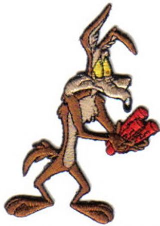 Looney Tunes Wile E.  Coyote Figure With Dynamite Die - Cut Patch,