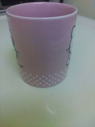 Hello Kitty 1976,  2011 Double Sided Design Sanrio Pink Ceramic Coffee Mug 4