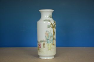 Fine Antique Chinese Famille Rose Porcelain Vase Marked Master Wang Dafan G2489