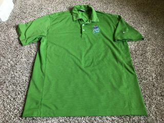 Rare Labatt Blue Light Lime Nike Fit Dry Polo Golf Shirt Green Men 
