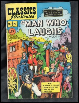Classics Illustrated 71 G (o) Hrn71 (the Man Who Laughs) Victor Hugo