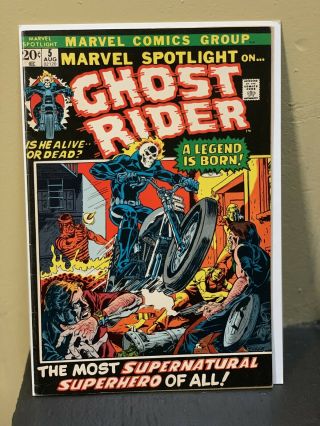Marvel Spotlight (vol.  1) 5 1st App Of Ghost Rider; 1st App Johnny Blaze; 1972