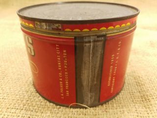 Vintage Folgers Coffee Metal Can Tin 1 LB Drip Grind Mountain Grown 3