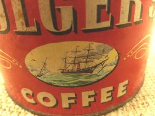 Vintage Folgers Coffee Metal Can Tin 1 LB Drip Grind Mountain Grown 4