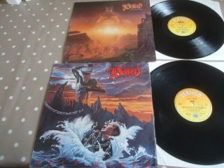 Rare X2 Dio Heavy Metal Uk Vinyl Lp Last In Line,  Holy Diver Audio