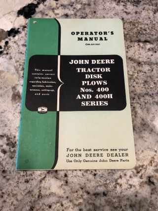 John Deere Tractor Disk Plow Om - a9 - 1251 2