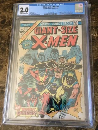 Cgc 2.  0 Giant - Size X - Men 1 Marvel Comics 1975 1st Appearance Of The X - Men