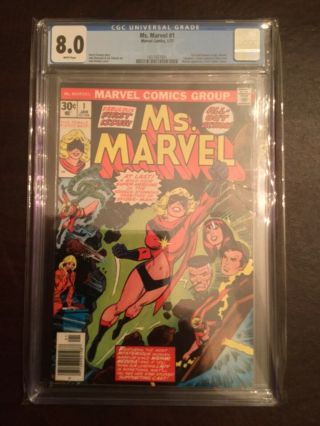 Ms.  Marvel 1 Cgc 8.  0 - 1st Carol Danvers As Ms.  Marvel Hot Key Issue