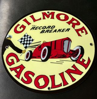 Gilmore Gas Oil Gasoline Sign.  On 10 Signs