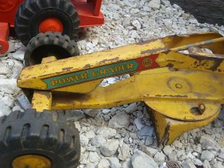 Lumar Power Grader Earth Mover Pressed Steel Toy Construction Equipment Vintage 3