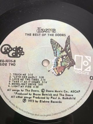 The Doors The Best Of LP Record Album 1973 Elektra Quadra Disc Jim Morrison 4