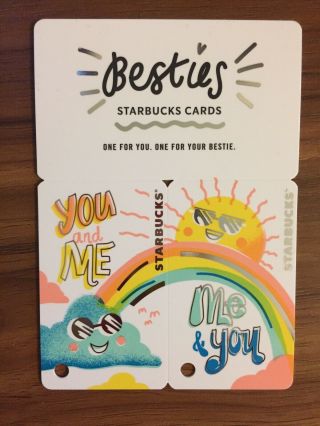 2019 Starbucks Coffee Special Gift Card You & Me Besties Set Of 2 China Hong Kon