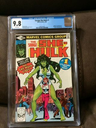 Savage She - Hulk 1 Cgc 9.  8 White Pages Origin And 1st She - Hulk Jennifer Walters