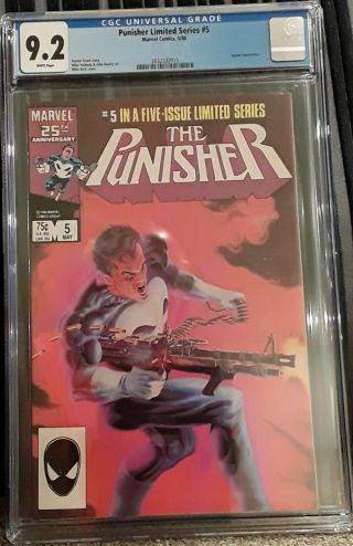 Punisher 5 (marvel,  1986) Cgc Nm 9.  2 Limited Issue Series,  Jigsaw Appearance