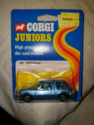 Vintage Corgi Juniors No 62 Amc Pacer In Blue Version