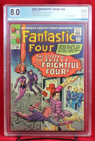 Fantastic Four 36 (marvel 1965) Pgx 8.  0 Vf Very Fine First Medusa Htf,  Cgc
