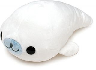 Jumbo San - X Mamegoma Seal Plush Doll Pillow Stuffed Toy Cushion 23 " White Gift