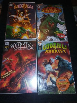 Godzilla Vs.  Charles Barkley Nike Commercial Nba Comics 1993 Dark Horse 0,  1,  2,  3