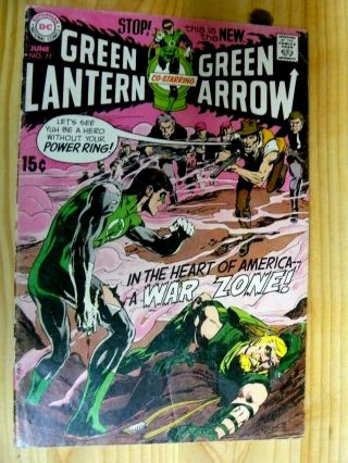 Green Lantern Green Arrow 77 Vg/fn Dc Classic Neal Adams Art