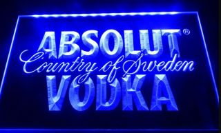 Absolut Vodka Led Neon Bar Sign Home Light Up Pub Absolute Sweden Voddy Drink