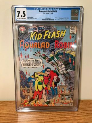 Brave And The Bold 54 - Cgc 7.  5 (first Appearance Of Teen Titans)